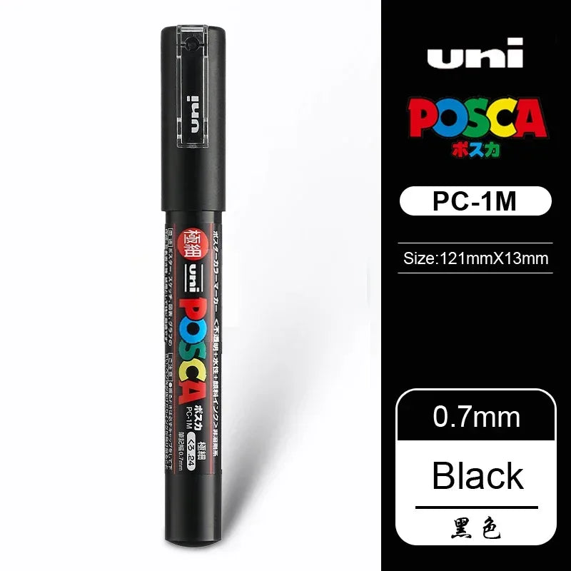 1 UNI Ball POSCA PC-1M Marker Pen POP Poster black