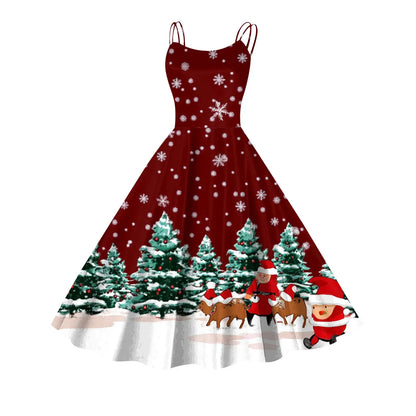 Women’s Christmas Cosplay Slip Dress Green / L / United States