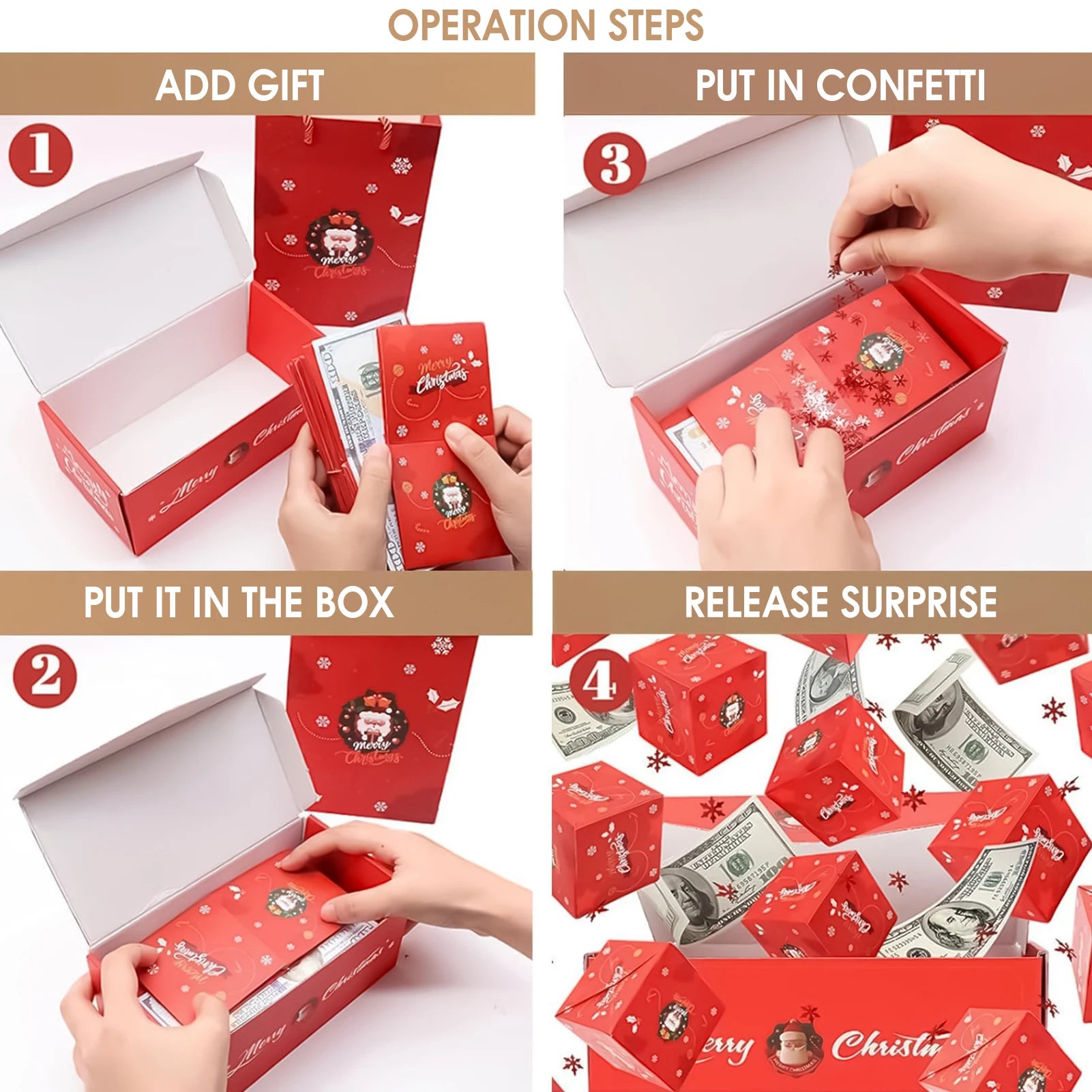 Christmas Pop-Up Surprise Gift Boxes