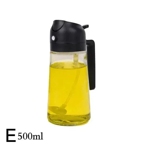 Dual Function Oil Spray and Pour Bottle Black