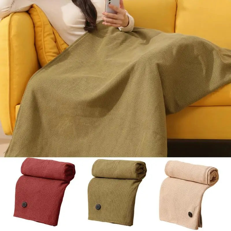 Heater Blanket USB-Powered Winter Plush Blanket Portable Heated Blanket Shawl