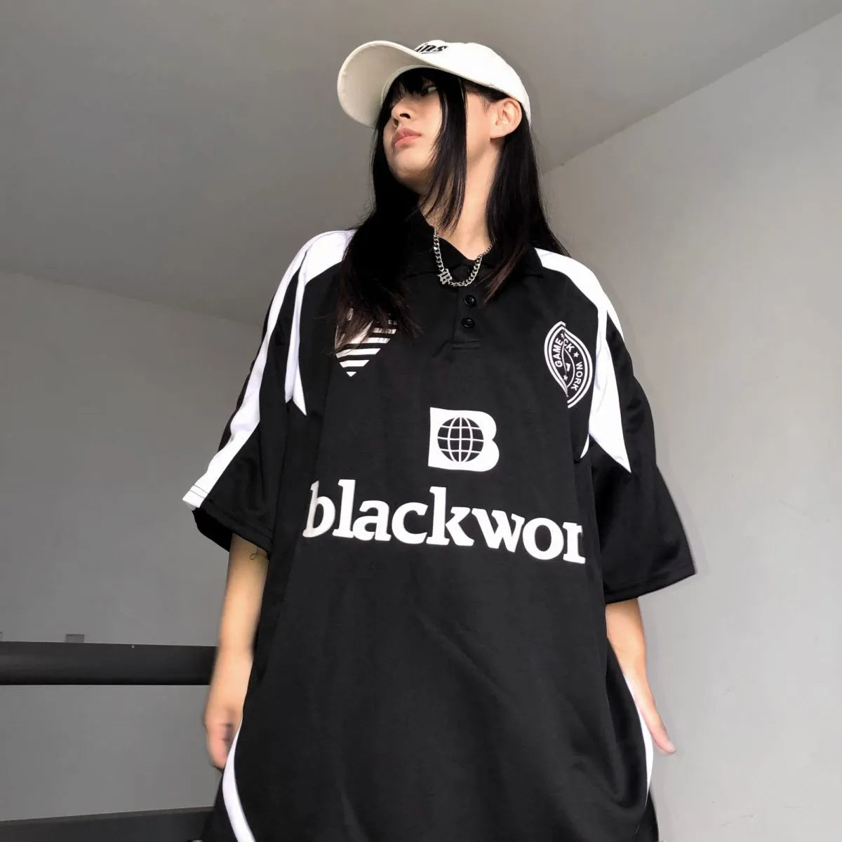 Women American Retro High Street Tees Vintage Long Sleeve Hip-hop