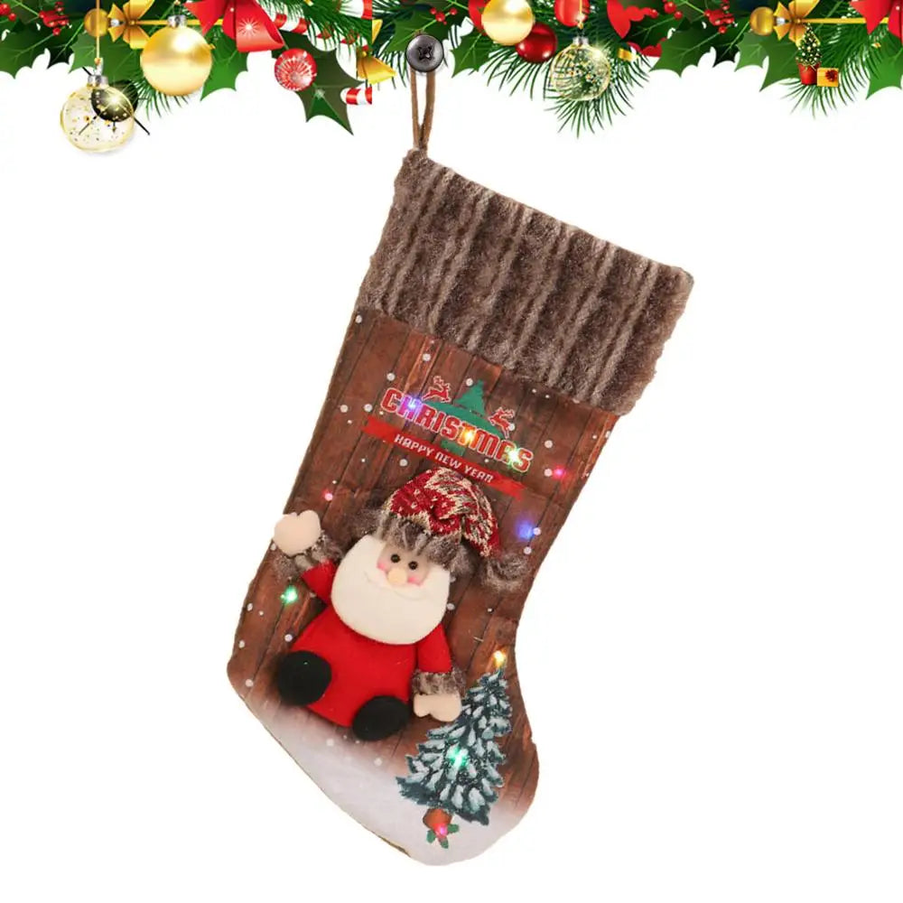 LED Christmas Stocking – 18" Colorful Light-Up Décor