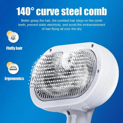 Dog and cat steam brush pet Self Cleaning and grooming Blue / United States