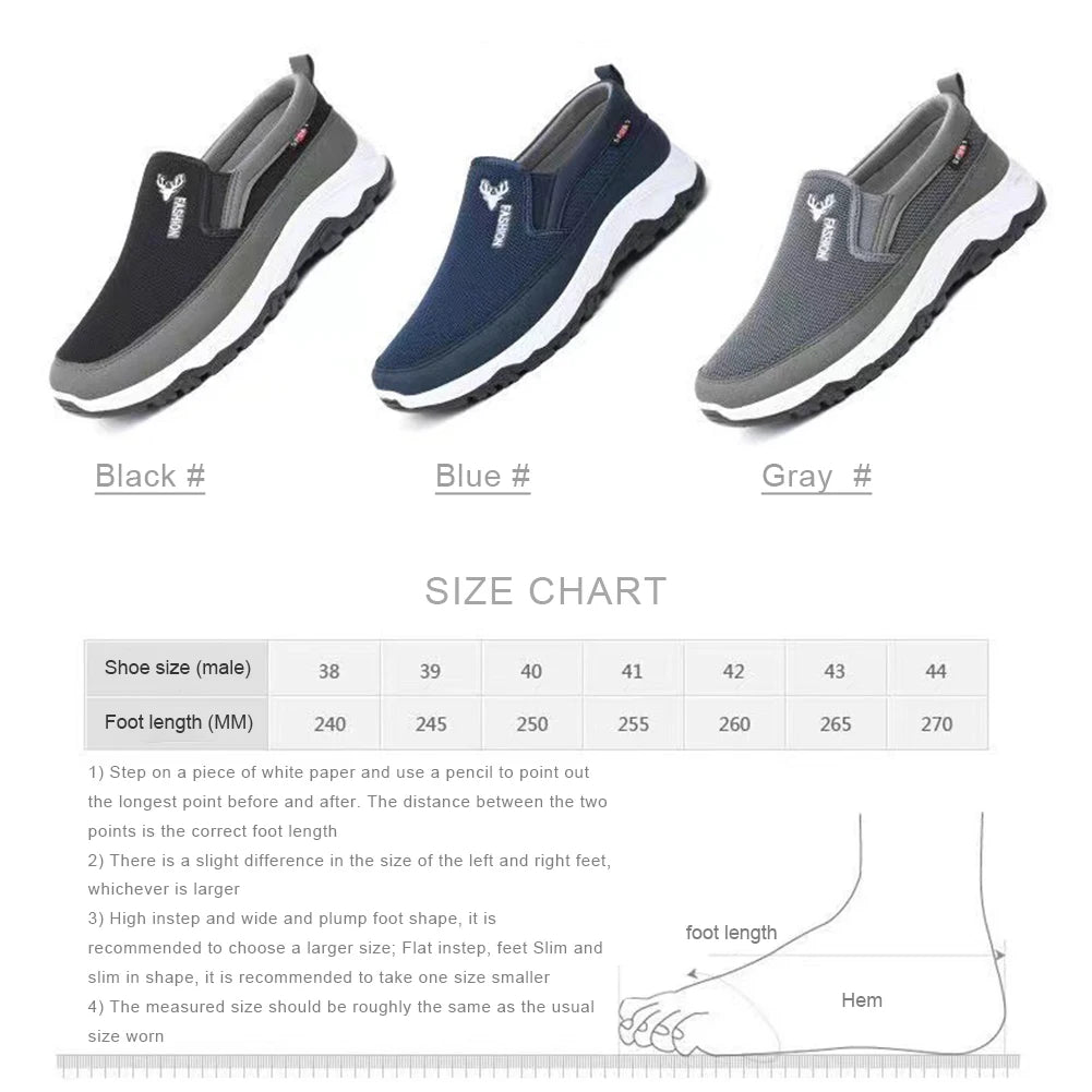 Lightweight Men's Breathable Slip-On Casual Walking Shoes