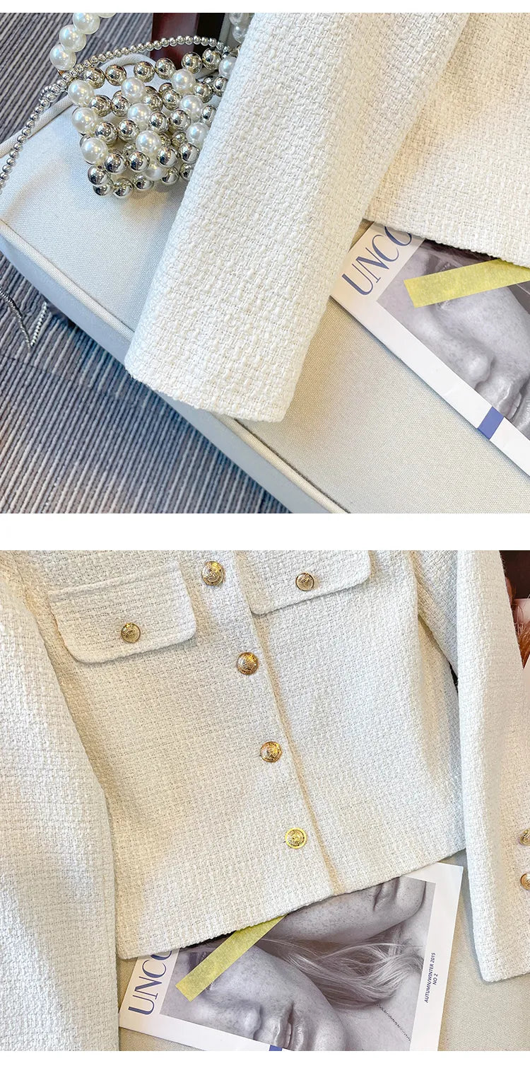 High Quality Fashion Small Fragrance Tweed Jacket