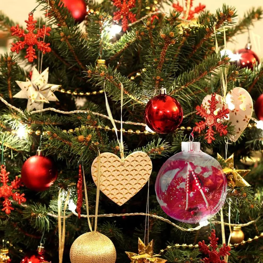 12CM Transparent Christmas Ball Ornaments