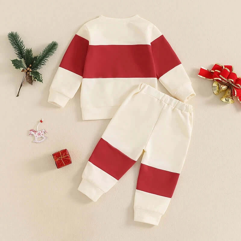 Toddler Baby Boy Christmas Sweatshirt & Pants Outfit Beige / 3-4Y / United States