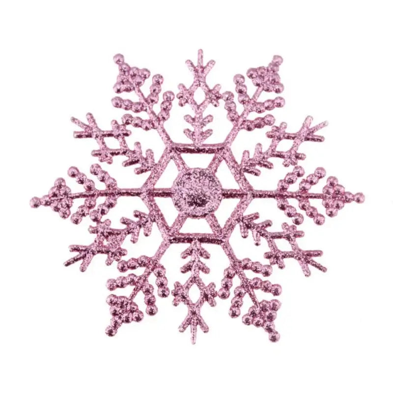 Pack Multi-Color Fake Snowflakes Pink 12pcs / United States