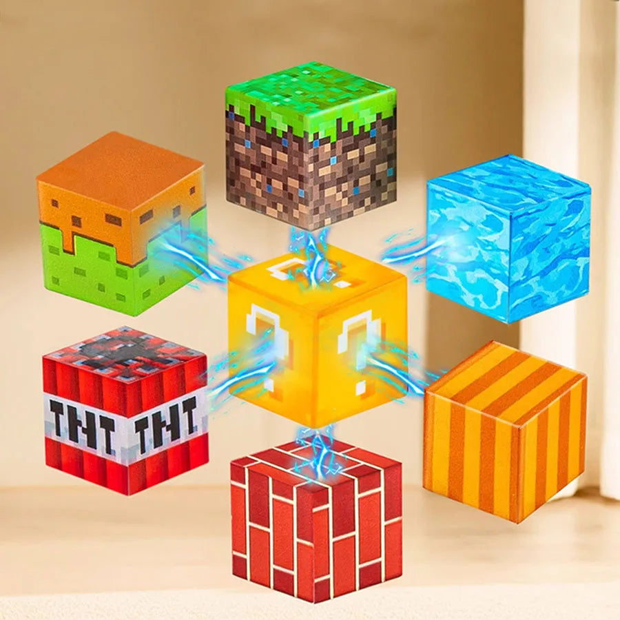Magnetic Building Blocks Mine Scene Set (80–160 Pcs)