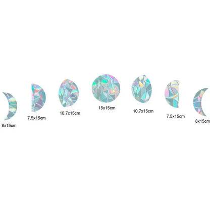 Rainbow Refraction Sticker Moon 7pcs