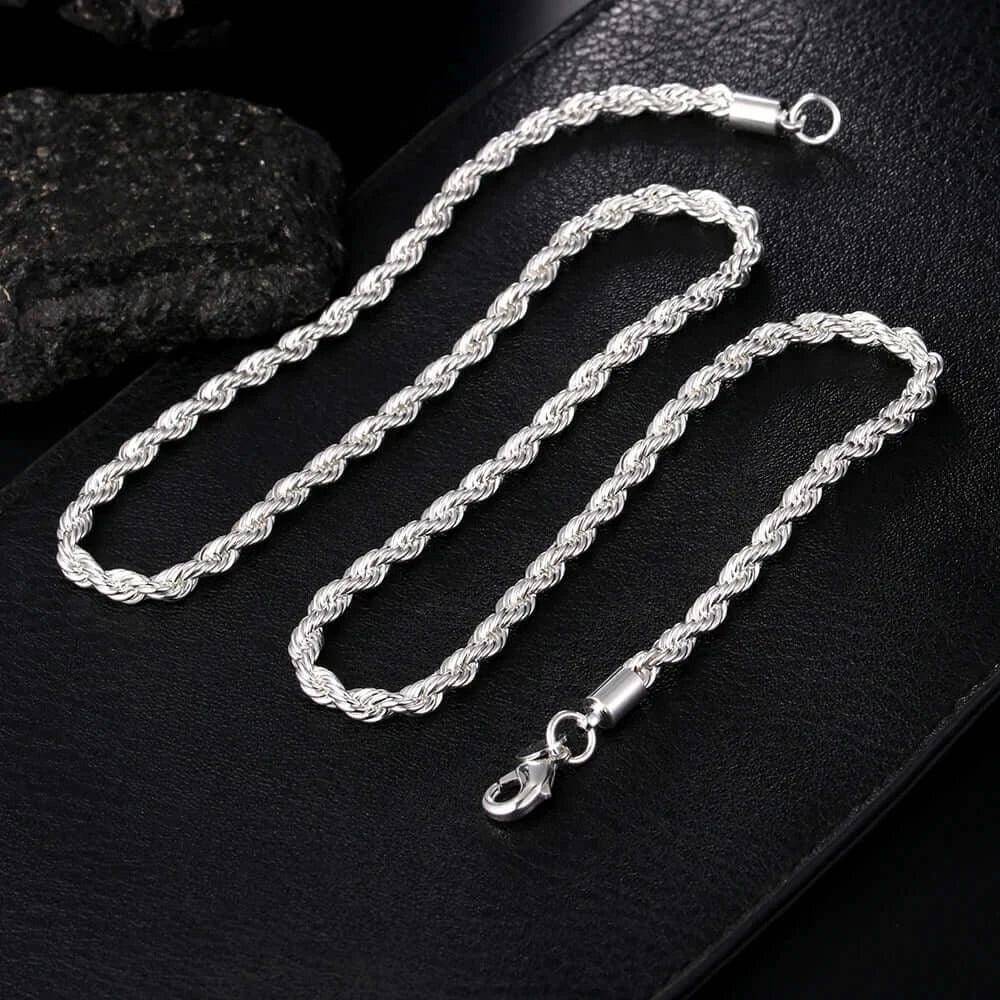 Sterling Silver Chain Fashion Necklace N067-MS4m-s / 45cm