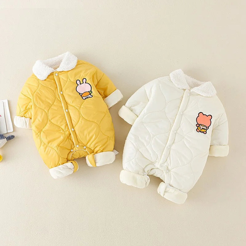 Newborn Boys Girls Hooded Rompers