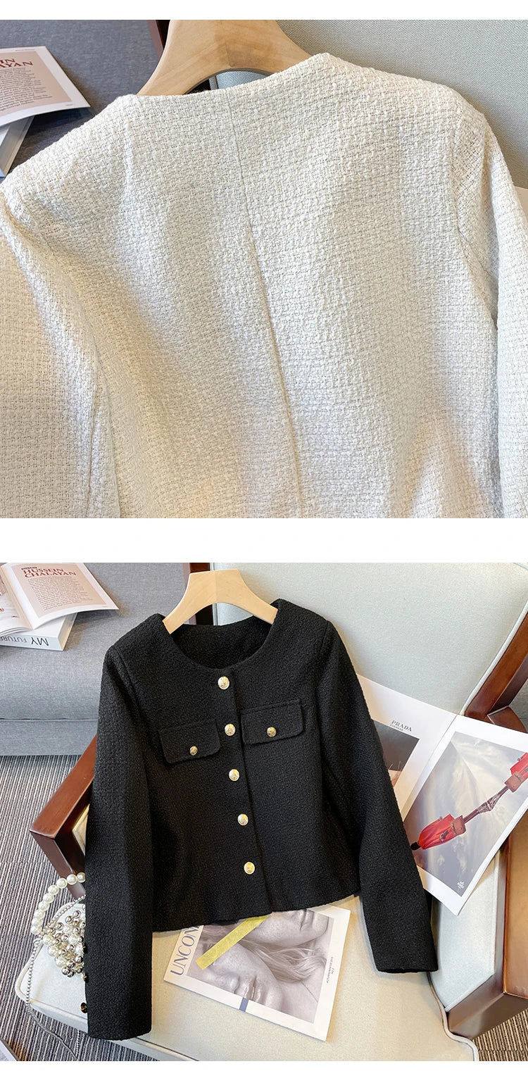 High Quality Fashion Small Fragrance Tweed Jacket