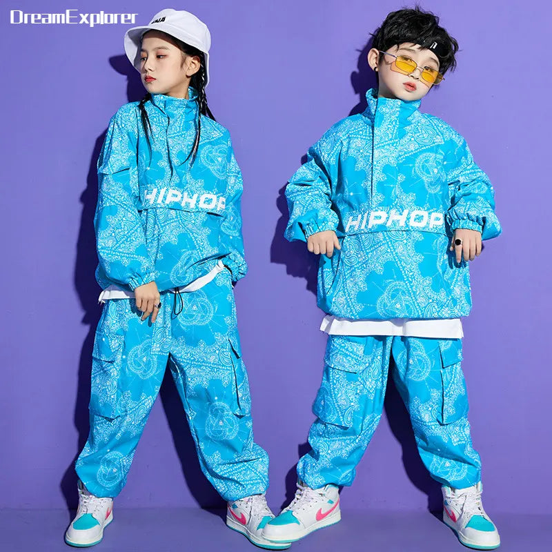 Boy Hip Hop Sweatshirt Joggers Clothes Sets