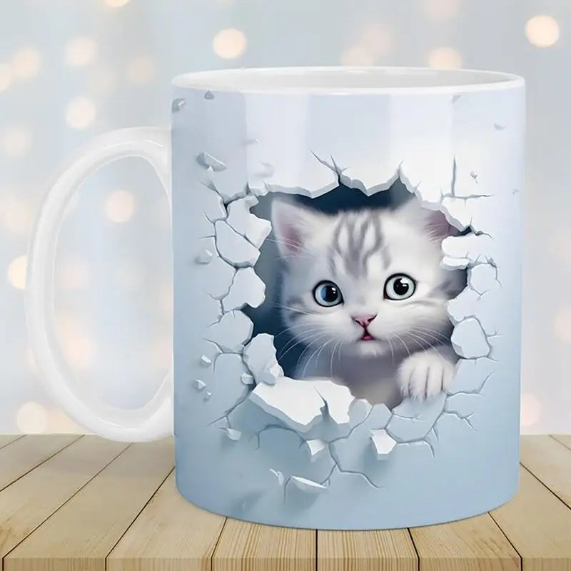 Creative Coffee Cups For Mulled Drinks Unique Cat Lovers Gifts Cups For Tea