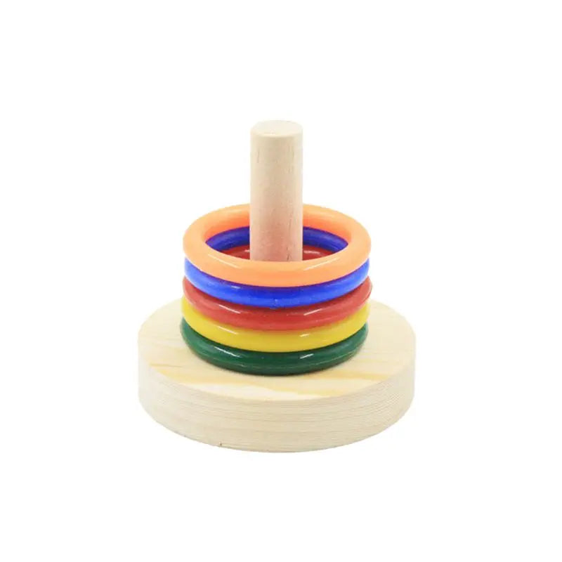 Wooden Platform Plastic Rings