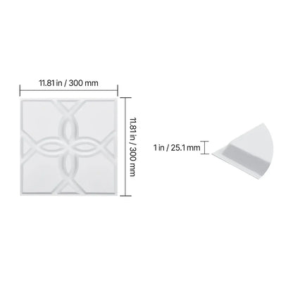 VEVOR 3D PVC Wall Panels – Modern Minimalist Diamond Design 30x30cm B / United States