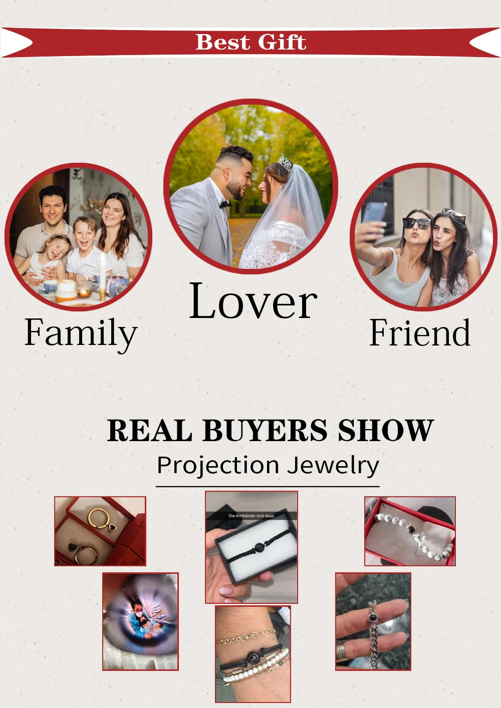 Personalized Photo Projection Necklace for Men & Women with Custom Picture Inside