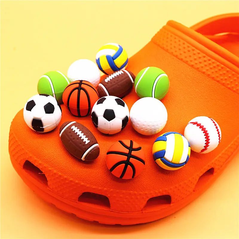 Realistic Mini 3D Ball PVC Shoe Charms