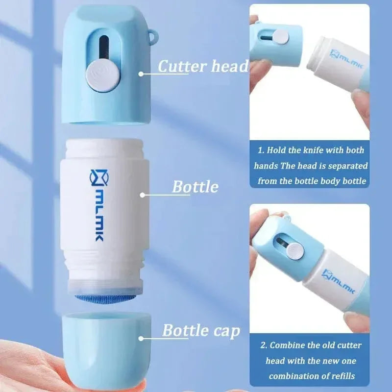 Thermal Paper Correction Fluid with Unboxing Knife Blue