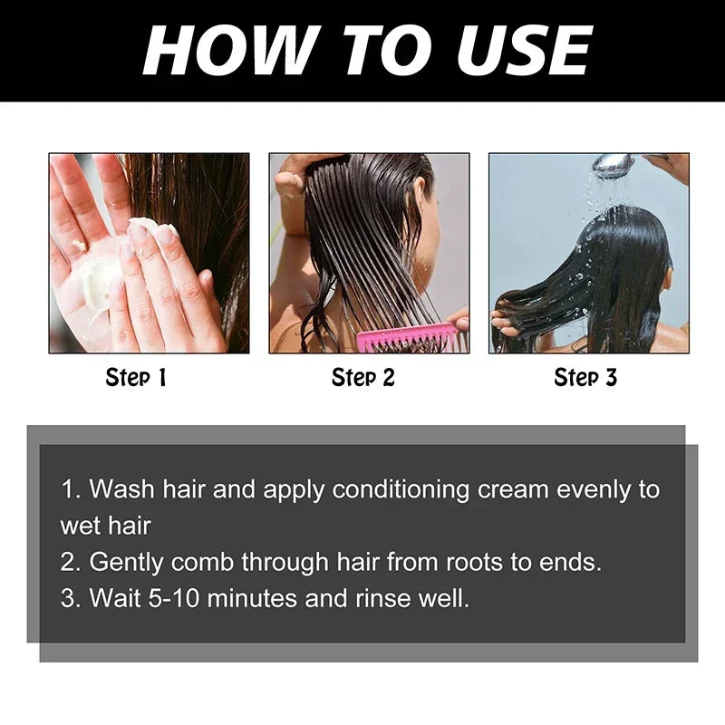 Keratin Hair Mask Fast Repairing Frizz Dry Hair