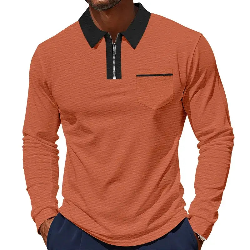 Classic long sleeve shirt for mens designed with quick-dry performance fabric.