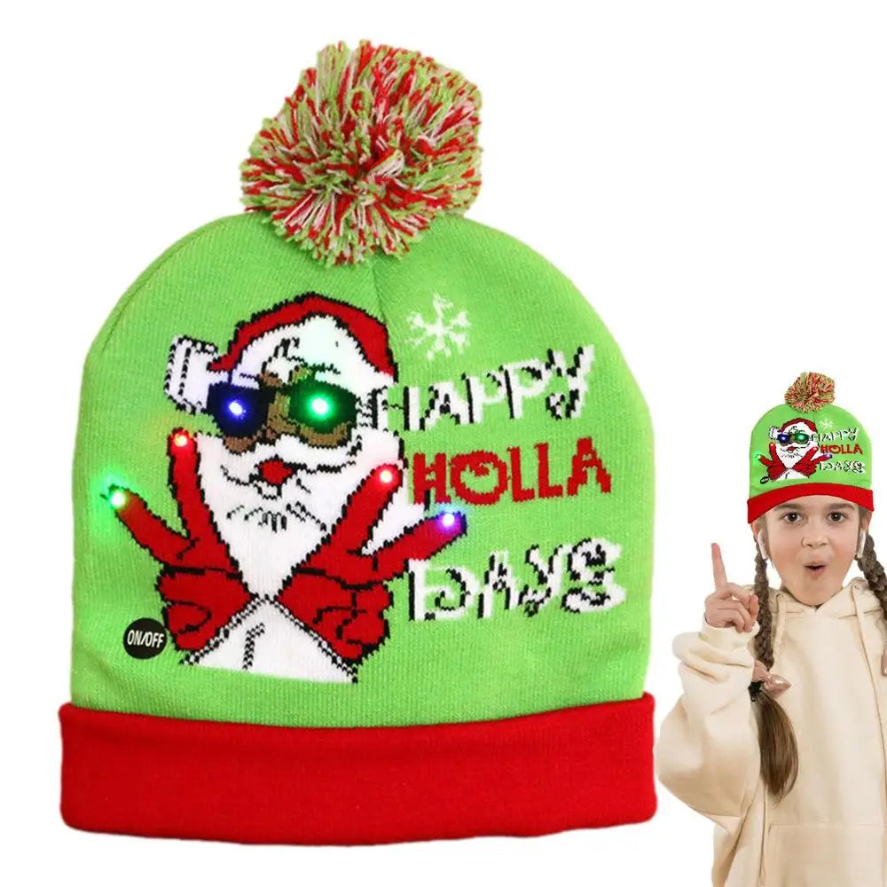 LED Christmas Beanie Hat