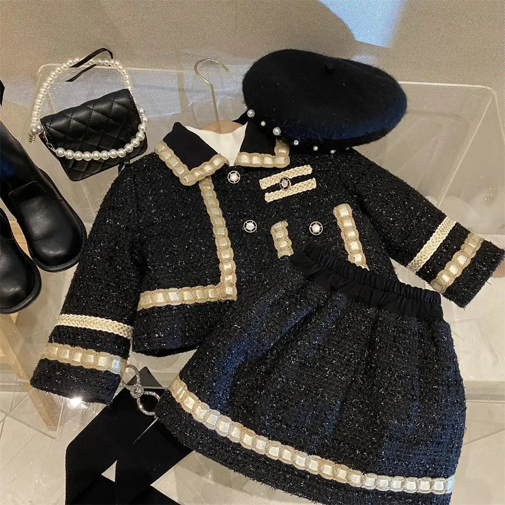 New Girl 2 Piece Tweed Set Winter Suit