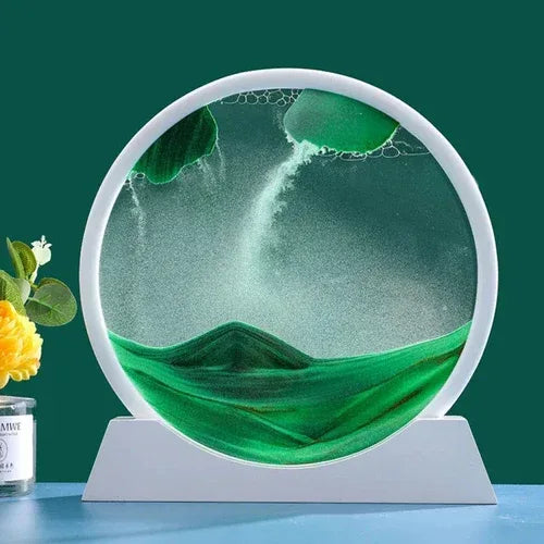 Deep Sea 3D Sand Art 5 inch / White Base-Green