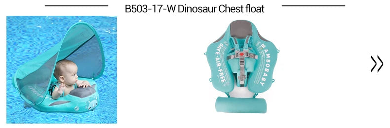 Non-Inflatable Baby Float with Canopy Waist Swimming Chest