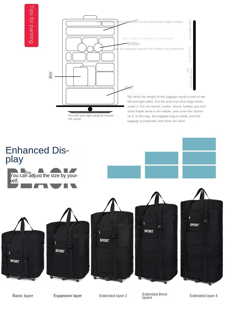 Foldable Luggage Moving Storage Bag