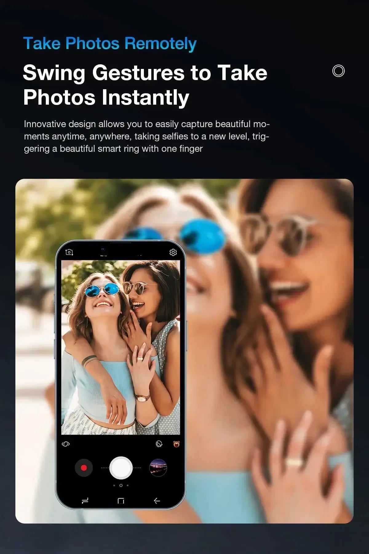 Aolon Gen3 Smart Ring Men Women Military Grade Titanium Steel Shell Waterproof Multi-sport Modes black / United States / 8