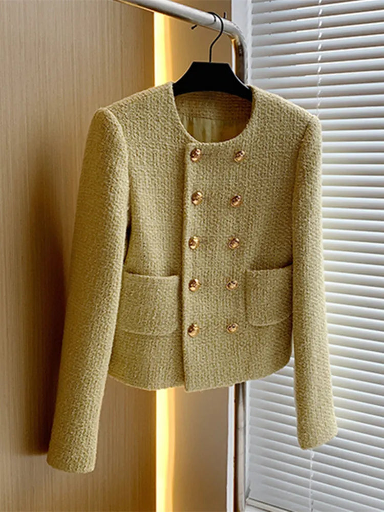 Autumn Winter Brand Luxury Tweed Short Jacket