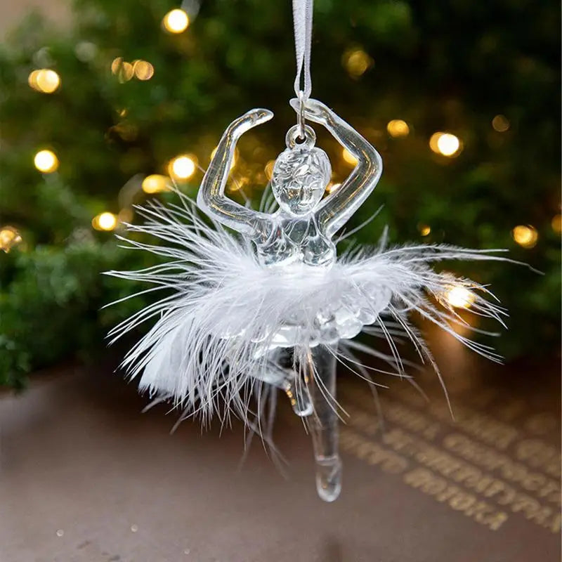Crystal Acrylic Christmas Ornament – Dancing Angel Pendant