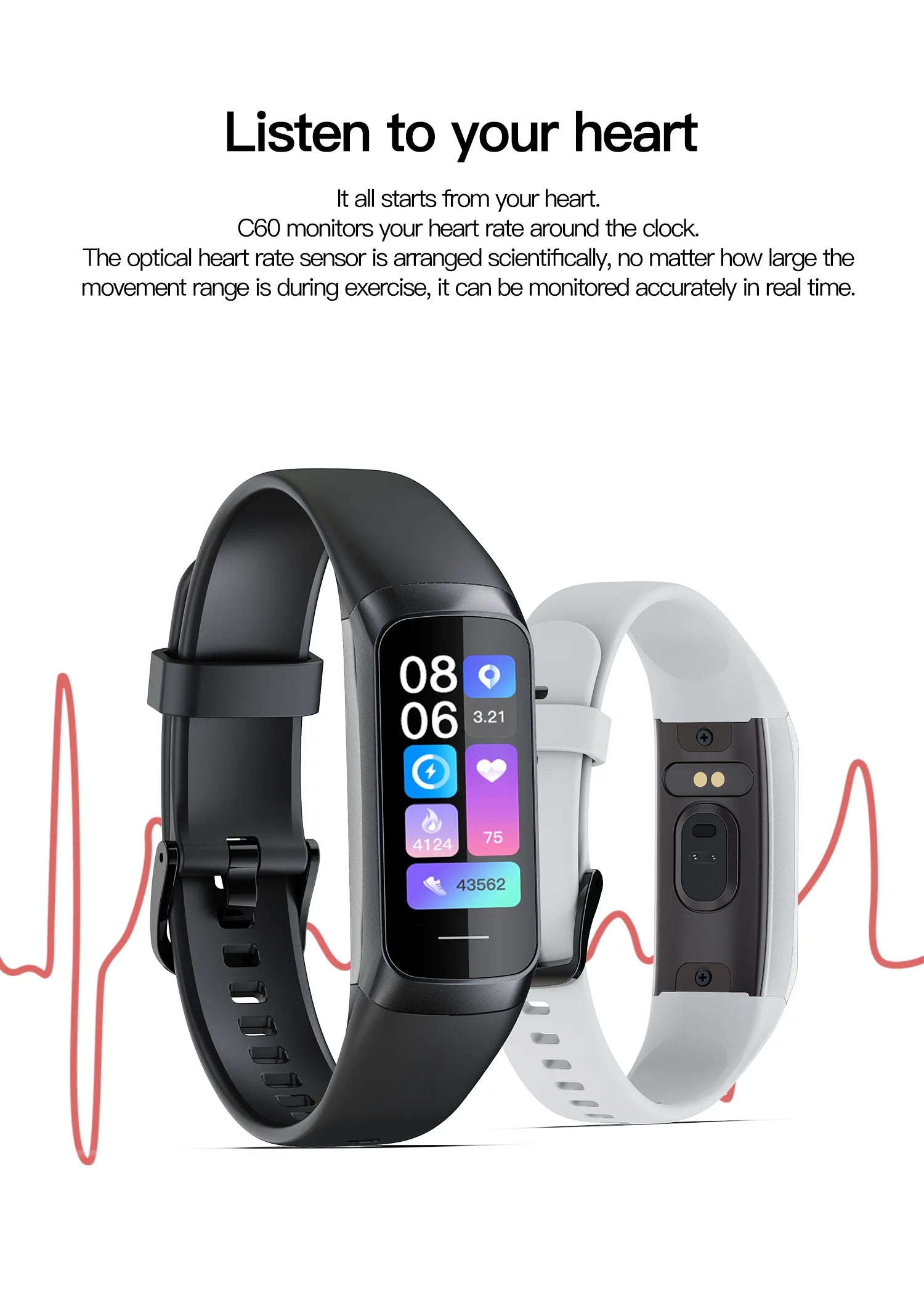 LIGE AMOLED Smart Watch & Fitness Tracker