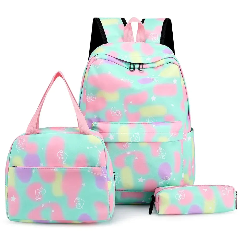 School Bag Adjustable Strap Fashion Green