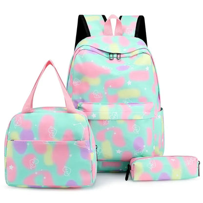 School Bag Adjustable Strap Fashion Green