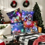 LED Glowing Christmas Pillow Covers SDJ-SET-Pillow-4 / United States