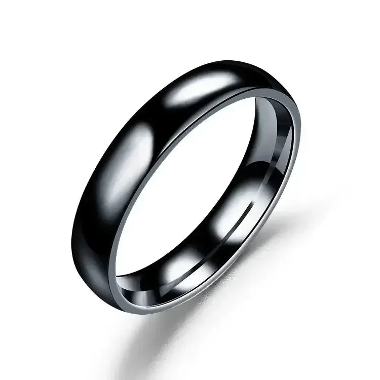 Classic 6mm Titanium Ring Hypoallergenic High Polish Unisex Wedding Band Rose Gold / 7