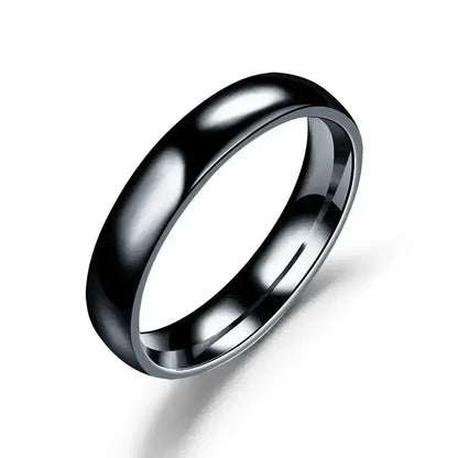 Classic 6mm Titanium Ring Hypoallergenic High Polish Unisex Wedding Band Rose Gold / 7