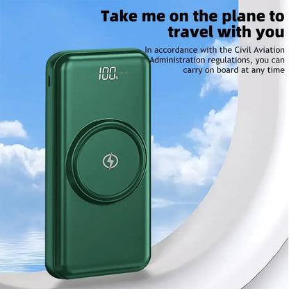 20000mAh Wireless Power Bank Fast Charging 20000mah / United States / black