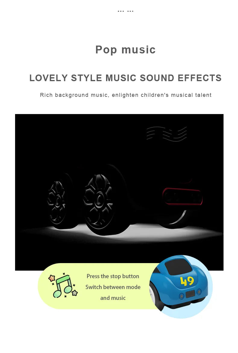 Mini Car Remote Control Electric Car Smart Music Lighting