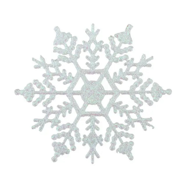 Pack Multi-Color Fake Snowflakes White 12pcs / United States