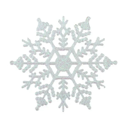 Pack Multi-Color Fake Snowflakes White 12pcs / United States