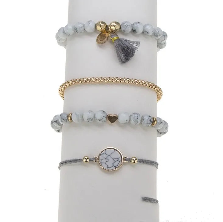 Turquoise Tassel Stone Bracelet – Boho Fashion Jewelry