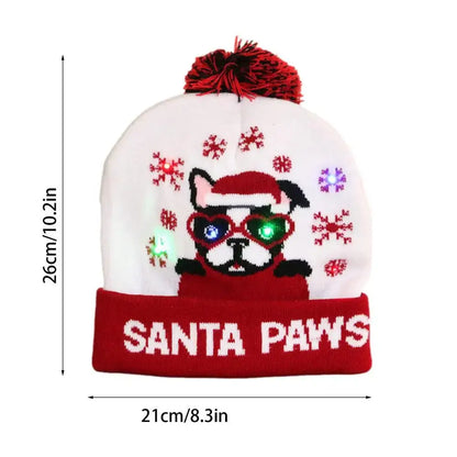 LED Christmas Beanie Hat
