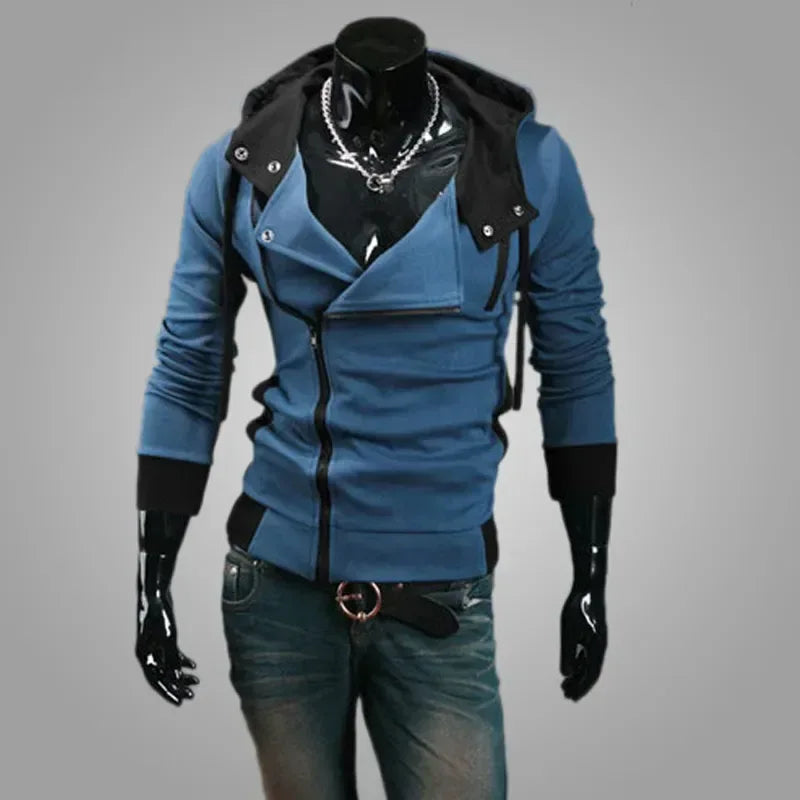 Black Cardigan Hoodies Outerwear Denim Blue / M