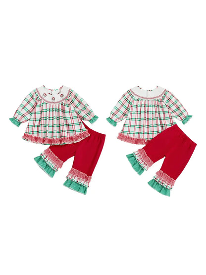 Toddler Girls Christmas Outfit Set Red / 0-6 Months / United States