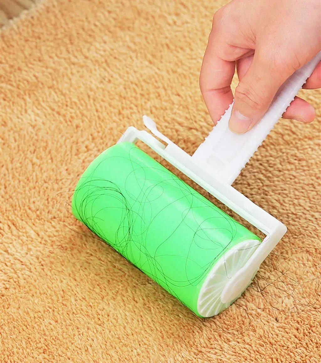 Sticky lint roller Green with cover